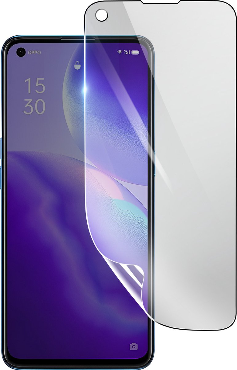 3mk, Geschikt voor Oppo Reno 5 5G, Schokbestendige Hydrogel Screenprotector, Transparant