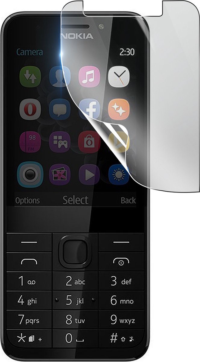 3mk, Geschikt voor Nokia 230, Schokbestendige Hydrogel Screenprotector, Transparant