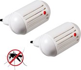 Nordix Muggenstekker 2 stuks Anti muggen 35 M bereik Stopcontact Ultra Sound 13x0.4x10 cm