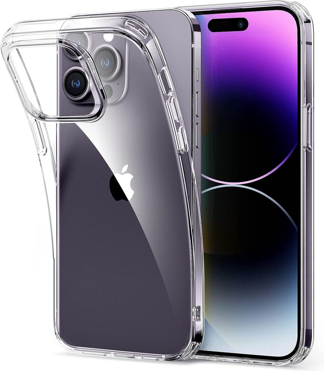 Hoesje voor iPhone 15 Pro backcover Shockproof siliconen Transparant