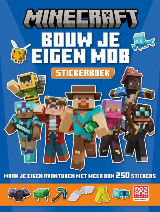 Foto: Minecraft minecraft stickerboek bouw je eigen mob