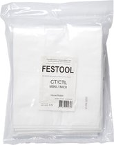 Stofzuigerzakken geschikt voor Festool Midi / Mini (modeljaar t/m 2018) (synthetisch, 5 stuks)