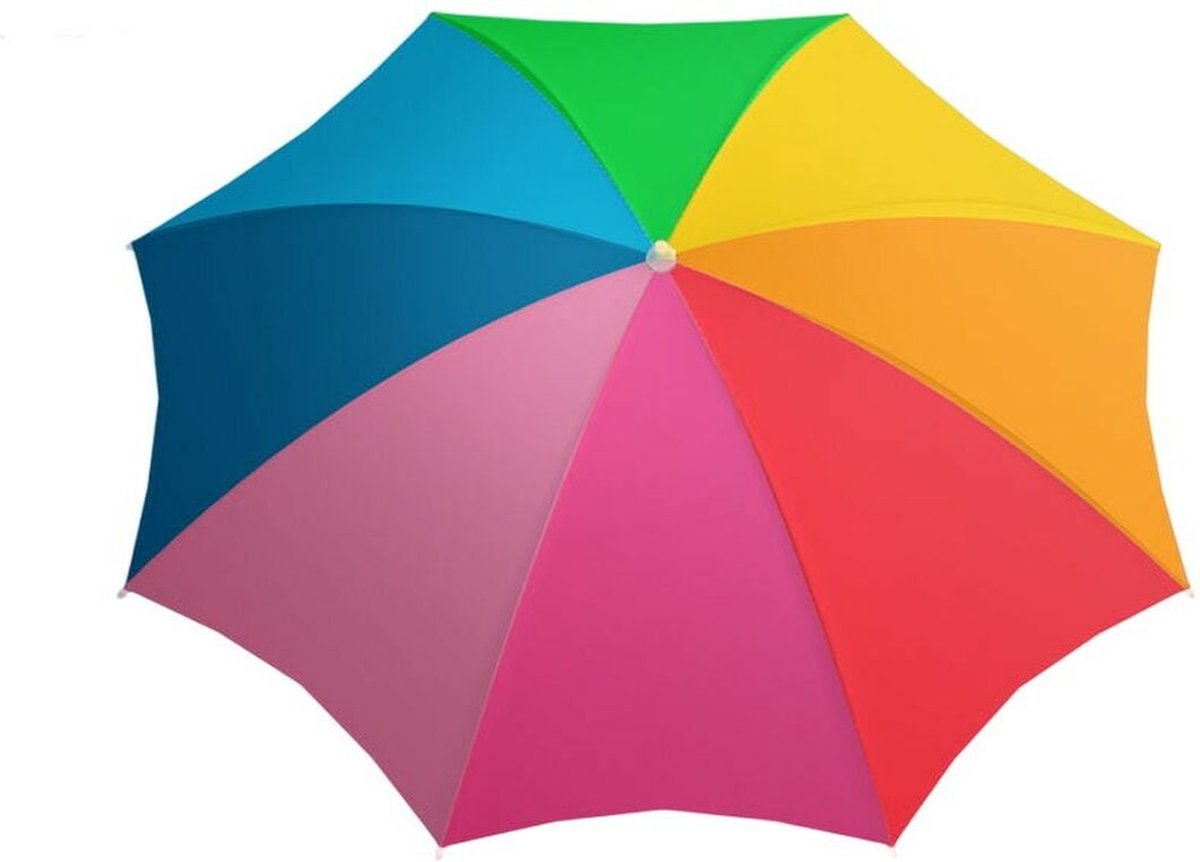 Multicolored Atosa 160 cm Orientable Metal Nylon Parasol with UPF 19/22 mm.