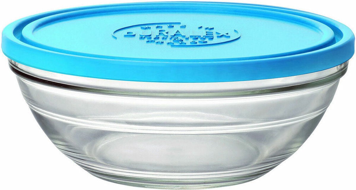 Hermetische Lunchtrommel Duralex Bol Red Freshbox Blauw (ø 20 x 8,2 cm) (1,6 L)