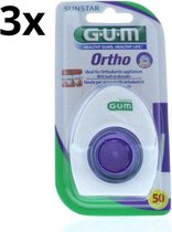 GUM Ortho Floss - 3 x 50 stuks - Voordeelverpakking