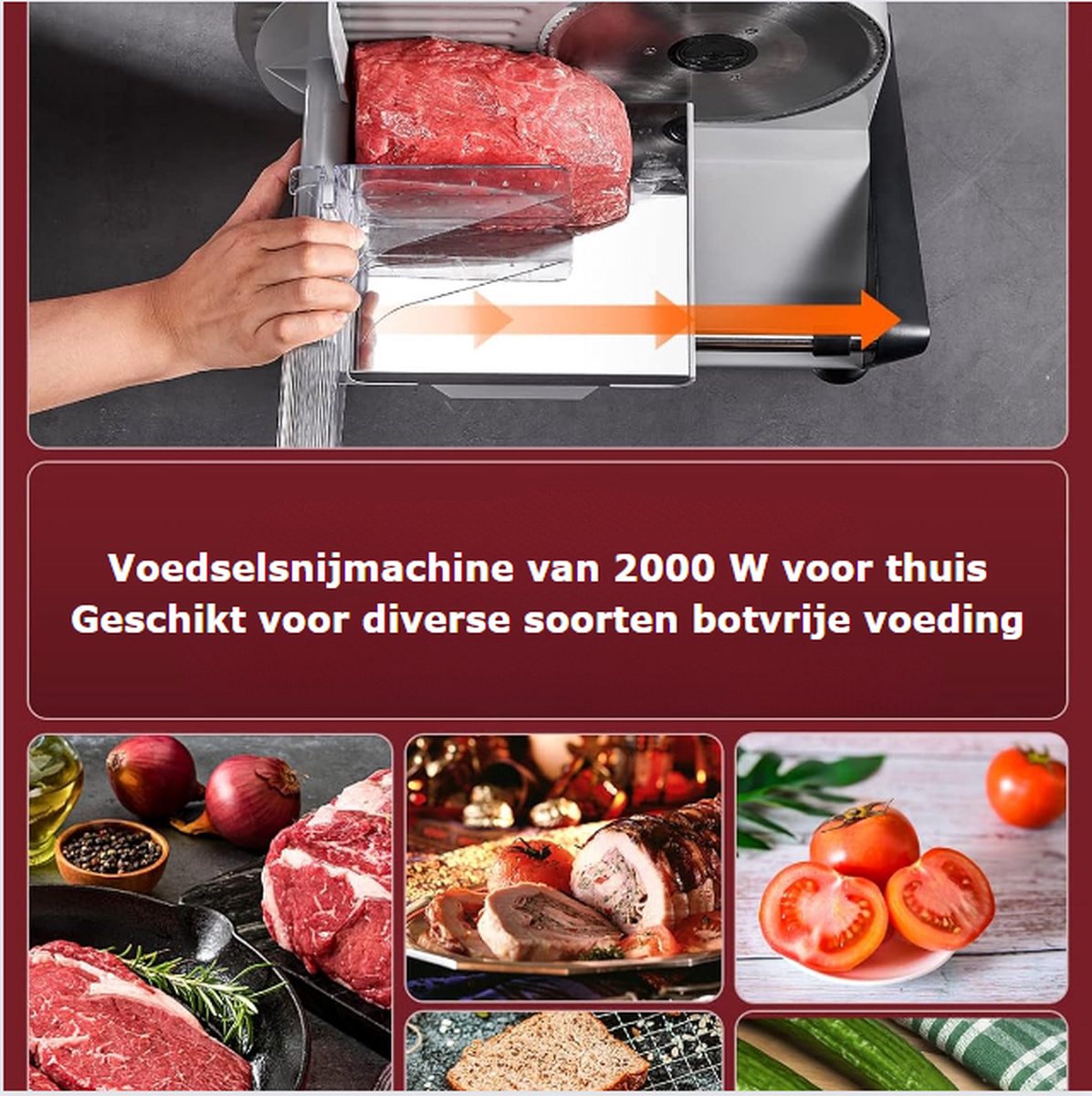 Steba Allessnijder AS 200, Made in EU, Solinger roestvrij stalen mes, snijsterkte instelbaar tot 15 mm, lichtgewicht, lichtgewicht slee met handbescherming en voedselhouder, dubbele