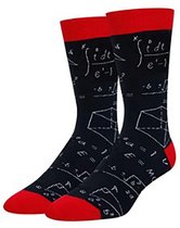 Wiskunde sokken - Sokken - Leuke sokken - Leraar - Docent - Sokken met beroep - Zwart Rood