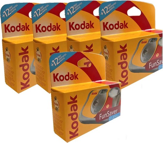 5x x Kodak Fun Saver - Wegwerpcamera met flitser - 27+12 foto's