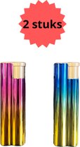 Angel - Gas aansteker - Torch Aansteker - Shiny color - 2 stuks - navulbaar
