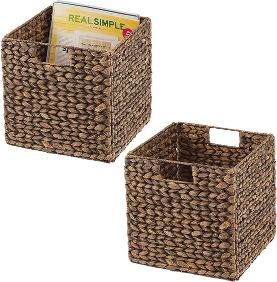 opbergmand deksel plankmand gemaakt beige rotan | ik hout ervan - Ik