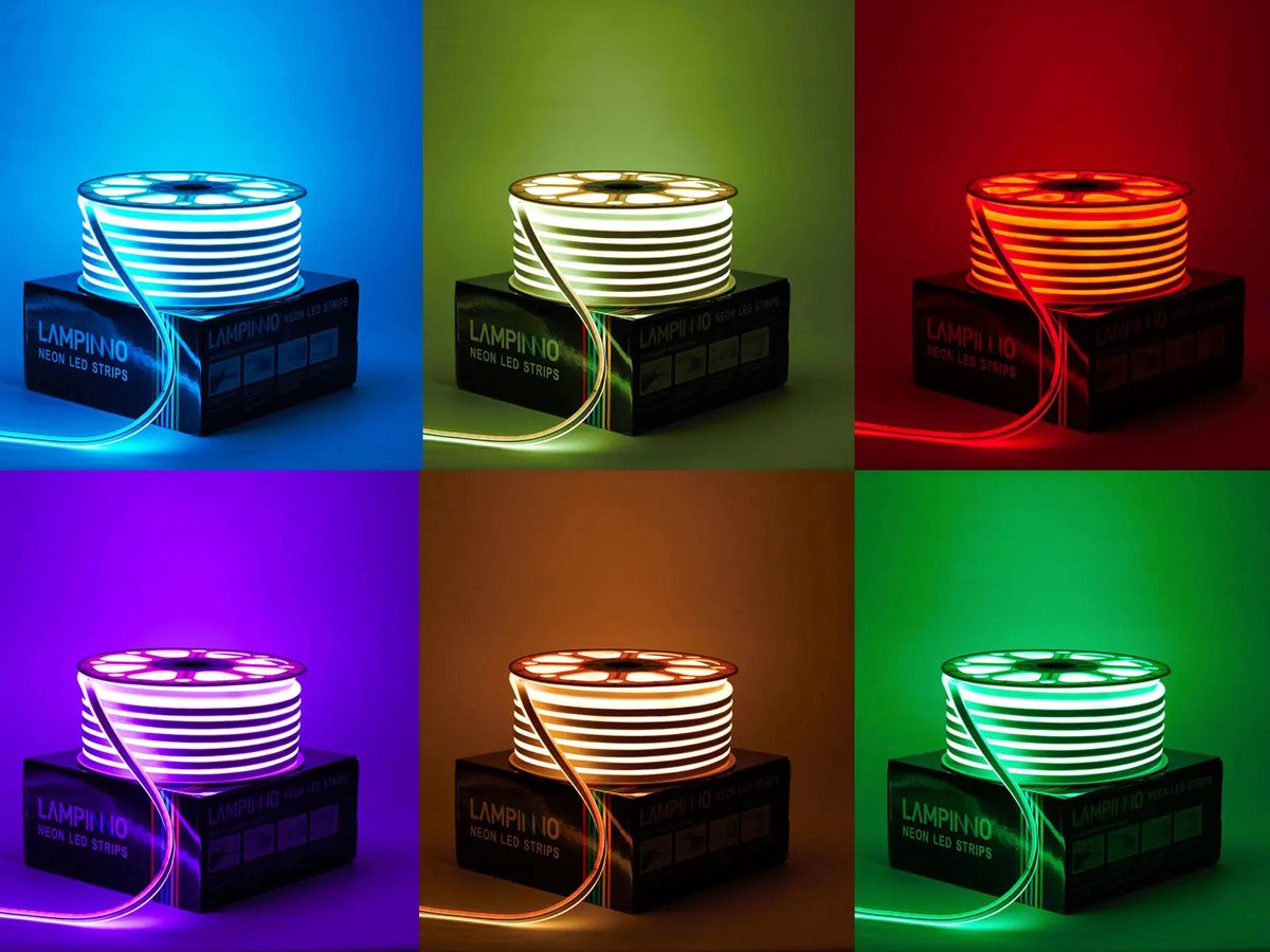 JL 20 meter 8W m SMD Neon LED Strip waterdicht RGB Bluetooth