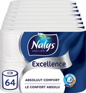 Nalys Excellence Maxi-vellen Wit Toiletpapier - 5 Lagen - 64 Rollen - Papieren Verpakking