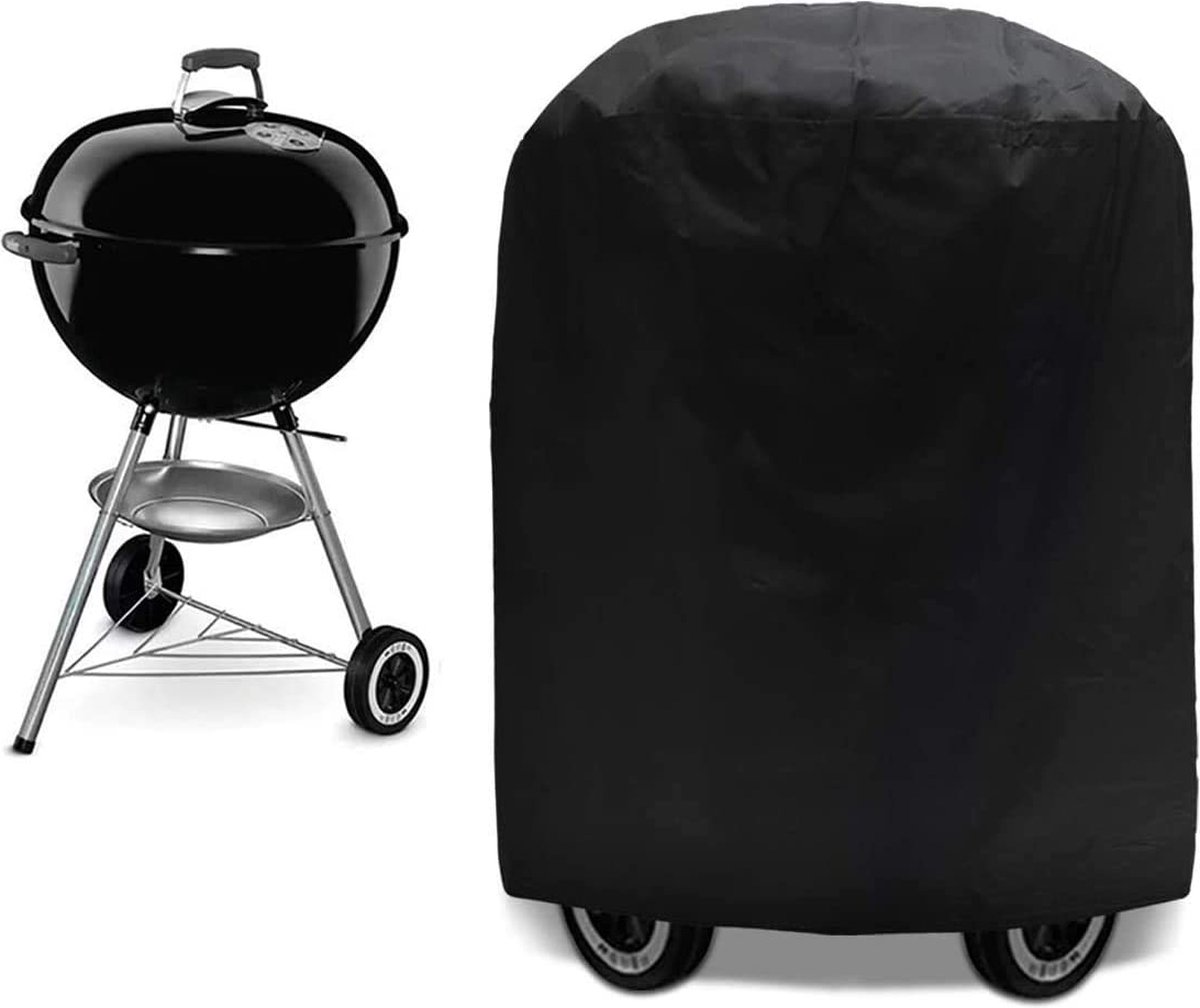 BBQ Hoes Barbecue Beschermhoes 70x70 cm BBQ hoes rond Waterdicht Universele Barbeque Hoes Grillhoes Buiten Ronde Barbecue Afdekking Waterdicht UV Barbecue-afdekhoes Oxford Waterdicht Weerbestendig Afdekking
