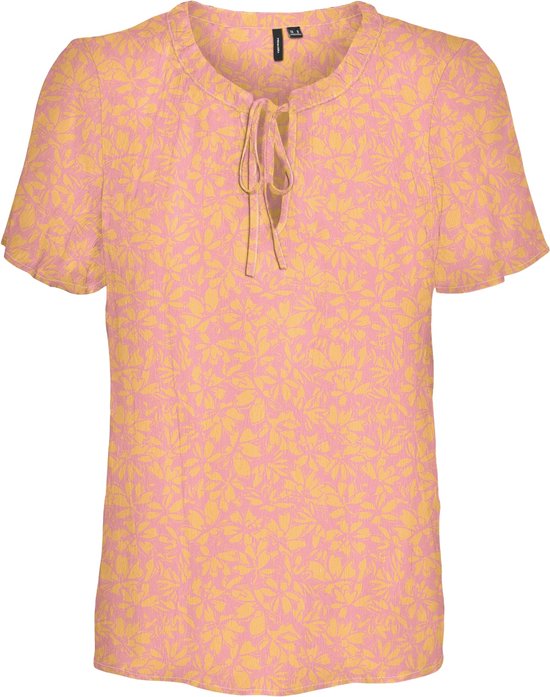 Vero Moda T-shirt Vmmenny String Ss Top Wvn Ga 10303693 Pink Cosmos/huki Dames Maat - XS