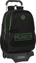 Schoolrugzak met Wielen Munich Caviar Zwart 32 x 44 x 16 cm