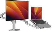 Alberenz® laptop monitor arm zilver - Monitor beugel - Ergonomisch ontwerp - Monitor standaard - Laptop Standaard - Monitorarm - Monitorbeugel