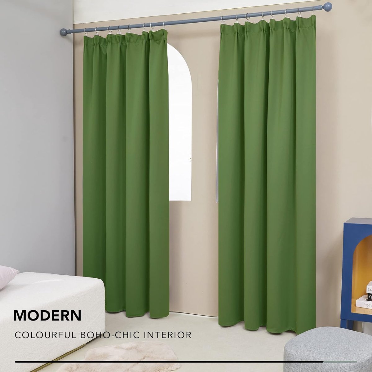 Famanu - Verduisterende Gordijnen voor Woonkamer Slaapkamer ,140x175cm
