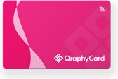 Qraphy Card | Digitaal Visitekaartje | Deel eenvoudig en veilig jouw contactgegevens | NFC-chip én QR-Code | Magenta