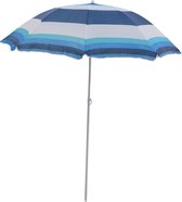 Parasol de jardin Master Grill&Party, diamètre 180 cm, rayures blanc-bleu et marine, JKB04