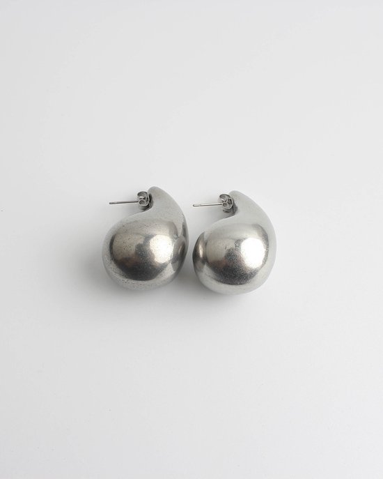 Rosanna Earring Silver- Oorbellen- Zilver -Stainlessteel- Feestelijke Oorbellen- Dames- Glammer- Oorsteek- Zilver- Sieraden- Luxe- -XL- Earring drop-Zeer goed tegen zoetwater