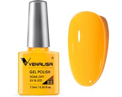 Venalisa UV Gellak Honey Yellow - 7.5 ml - Gellak Geel - Gellak Oranje - Gele Gellak - Oranje Gellak - Fluo Gellak - Gellak Fluoriserend - Gellak Kleuren - Venalisa Gellak - Gellak Nagellak