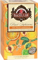 BASILUR Fruit Infusions - Cafeïnevrije Vruchtenthee met Tropische en Citrusvruchten Smaak, in Zakjes 20 x 2g