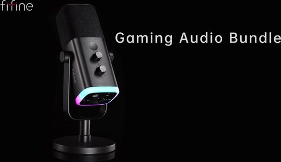 FIFINE - Pack de démarrage - AM8 & SC3 - Pack de démarrage Podcast - Streaming de Gaming - Microphone USB RVB - Deck de streaming - Table de mixage DJ