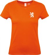 Dames t-shirt Holland Leeuw Klein Oranje | EK 2024 Holland |Oranje Shirt| Koningsdag kleding | Oranje Dames | maat XXL