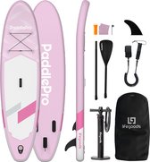 LifeGoods SUP Board Allround Compact - Planches SUP - Capacité de charge 100 KG - Opblaasbaar - Pack SUP complet - Rose