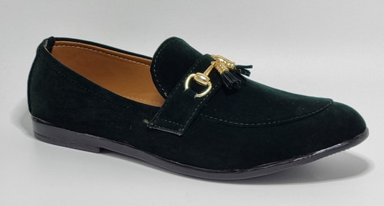 STARLITE - Heren Schoenen - Heren Loafers - Heren Instappers - Suède - Groen - Maat 42