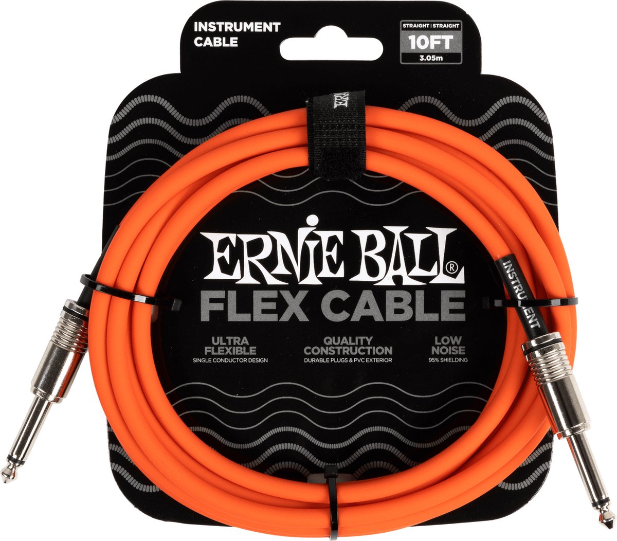 Ernie Ball 6416 Flex Cable 3 meter instrumentkabel oranje