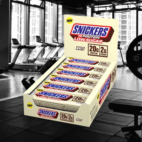 Snickers White Low Sugar High Protein Bar (12x57g) White Chocolate - Repen - Eiwit Repen van Merkloos — afbeelding 4