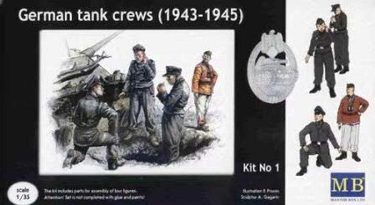 Master Box Modelbouwpakket Militaire voertuigen - 03507 German tank crews - (1943-1945) Kit No 1 - Figuren Plastic - 1:35 - Modelbouw