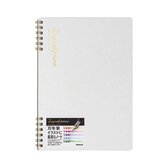 Nakabayashi Prime Wire-O Bound A5 White Notebook Plain + GRATIS Fineliner