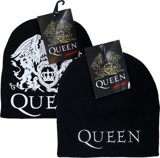 Queen Crest Band Logo Beanie Muts Zwart