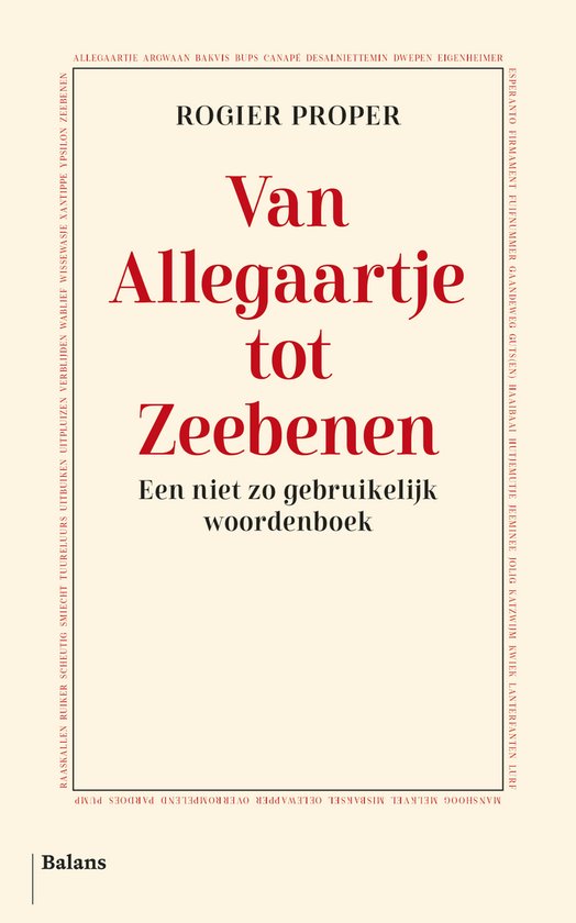 Van Allegaartje tot Zeebenen - cover
