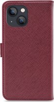 My Style Telefoonhoesje geschikt voor Apple iPhone 13 Hoesje | My Style Flex Wallet Bookcase Portemonnee | Pasjeshouder voor 3 Pasjes | Telefoonhoesje voor Pinpas / OV Kaart / Rijbewijs - Bordeaux | Bordeaux rood