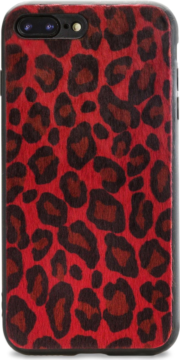 Mobilize Hoesje geschikt voor Apple iPhone 8 Plus Telefoonhoesje Flexibel TPU | Mobilize Gelly Backcover | iPhone 8 Plus Case | Back Cover - Leopard | Bruin