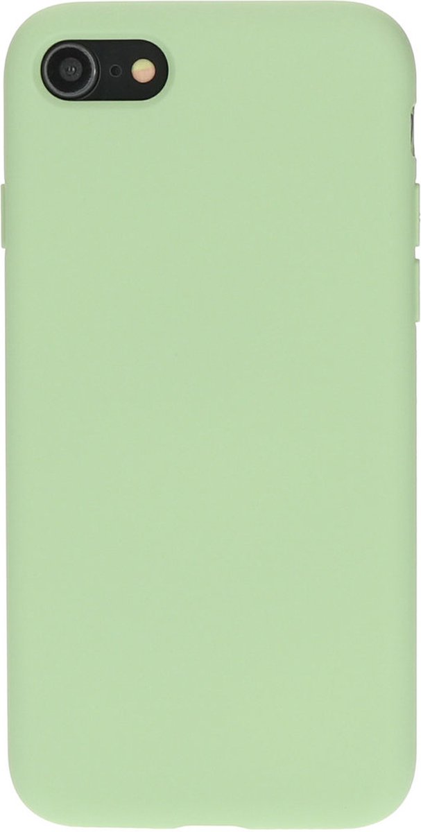 Mobiparts Hoesje geschikt voor Apple iPhone SE (2022) Siliconen Telefoonhoesje | Mobiparts Backcover | iPhone SE (2022) Case | Back Cover - Pistache Green | Groen