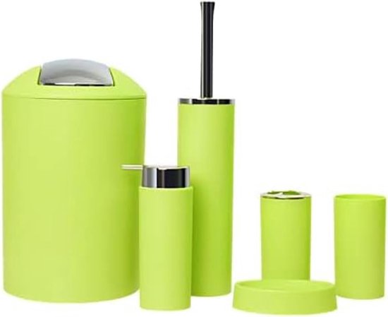 IVAILEX 5-delige badkameraccessoireset van grijs glas met lotiondispenser, zeepbakje, tandenborstelhouder, beker, katoenen stokjes, moderne badkamerdecoratie, vintage cadeau