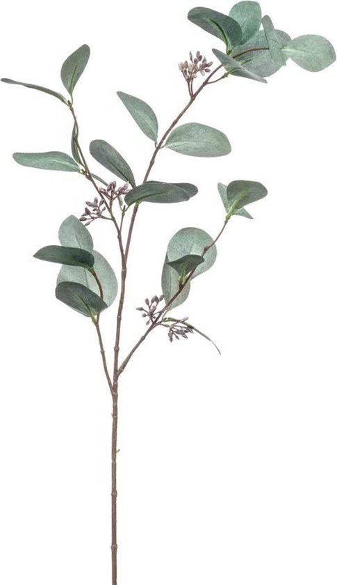 Emerald Kunstbloem Eucalyptus tak - 73 cm - groen - losse steel - Kunst zijdebloemen
