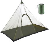 Camping klamboe, campingtent, muggennet voor 1 persoon, 220 x 120 x 100 cm, waterdicht, nettent met ritssluiting, voor wandelen, kamperen, vissen (groen)