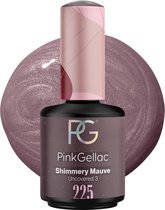 Pink Gellac 225 Shimmery Mauve Gellak 15ml - Paarse Nagellak met Shimmer Finish - Gelnagels Producten - Gel Nails
