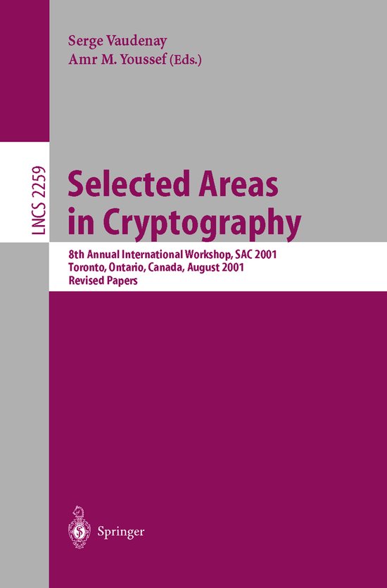 Selected Areas in Cryptography - cover