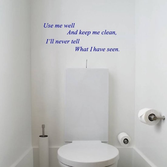Toilettes Use Me Well - Wit - 40 x 15 cm - Sticker mural