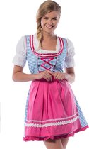 Tannhauser Dirndl Dames Jill Oktoberfest Dames Carnavalskleding Dames Carnaval Kostuum Dames -Polyester -Blauw/roze -Maat L