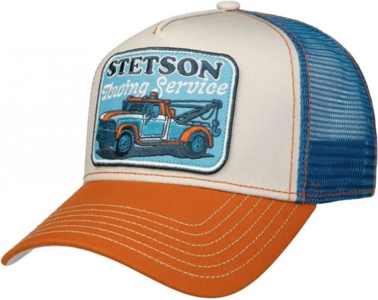 Stetson Casquette Trucker Stetson's Garage Orange Blue
