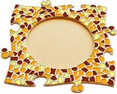 Mozaiek pakket Fotolijst Cirkel Bruin-Oranje-Geel