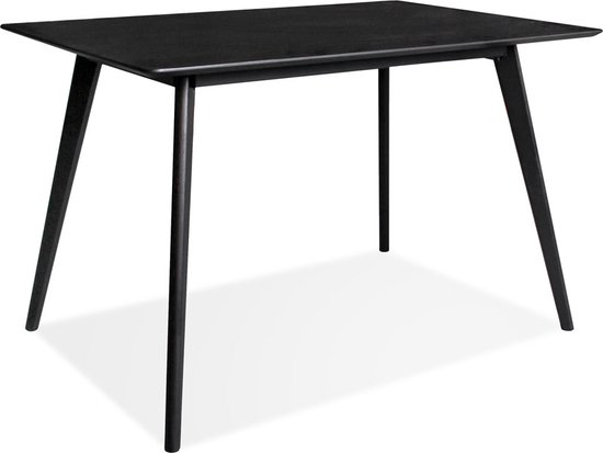 Alterego Design zwarte 'MARIUS' tafel / bureau in hout - 120x80 cm