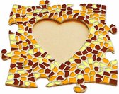 Mozaiek pakket Fotolijst Hart Bruin-Oranje-Geel